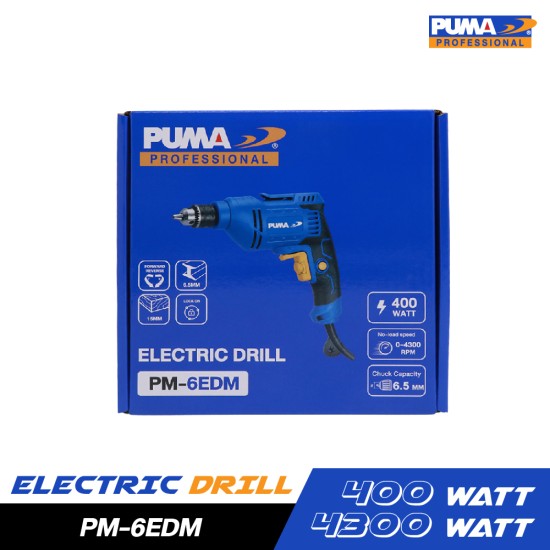 สว่านไฟฟ้าหัวเหล็ก 6mm 400W PUMA PM-6EDM 
