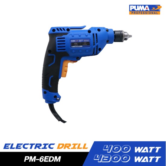 สว่านไฟฟ้าหัวเหล็ก 6mm 400W PUMA PM-6EDM 