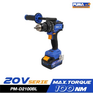 สว่านกระแทกไร้สาย ไร้แปรงถ่าน 20V PUMA PM-D2100BL พร้อมแบตและแท่นชาร์จ