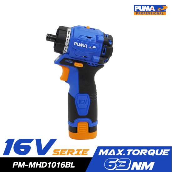สว่านไขควงไร้สาย 5in1 10mm 16V PUMA PM-MHD1016BL  พร้อมแบตและแท่นชาร์จ