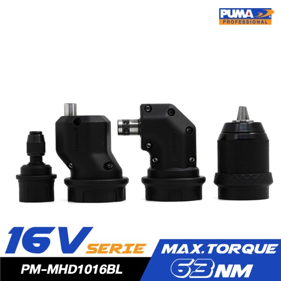 สว่านไขควงไร้สาย 5in1 10mm 16V PUMA PM-MHD1016BL  พร้อมแบตและแท่นชาร์จ