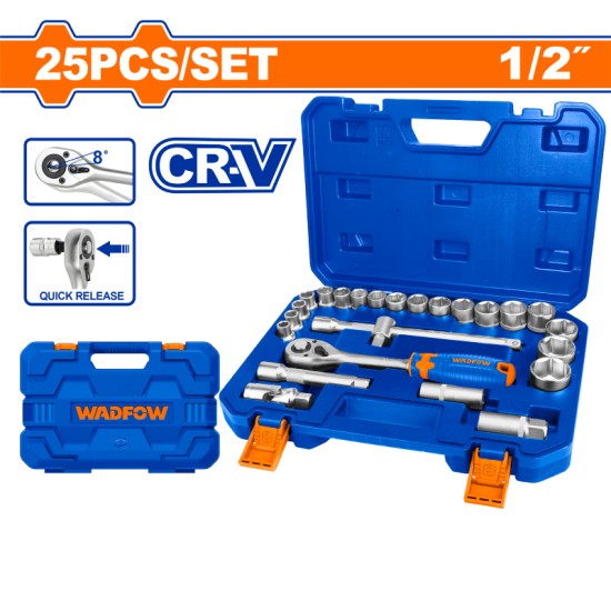 ชุดบล็อก 25 ชิ้น 1/2″ CR-V WADFOW WST2D25