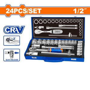 ชุดบล็อก 24 ชิ้น 1/2″ CR-V WADFOW WST2L24