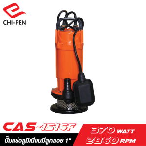 ปั๊มแช่อลูมิเนียมมีลูกลอย 1" CHI PEN CAS-1516F 370W. ปั๊มแช่อลูมิเนียมมีลูกลอย 1" CHI PEN CAS-1516F 370W.