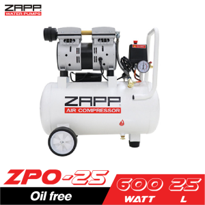 ปั๊มลม Oil free ZAPP ZPO-25 1HP ถัง 25 ลิตร ปั๊มลม Oil free ZAPP ZPO-25 1HP ถัง 25 ลิตร