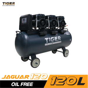 ปั๊มลมไร้น้ำมัน TIGER JAGUAR-120 1390Wx3 220V. ถัง 120 ลิตร ปั๊มลมไร้น้ำมัน TIGER JAGUAR-120 1390Wx3 220V. ถัง 120 ลิตร