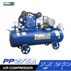 ปั๊มลมสายพาน PUMA PP275A-MI380V 7.5HP 380V. ถัง 260 ลิตร ปั๊มลมสายพาน PUMA PP275A-MI380V 7.5HP 380V. ถัง 260 ลิตร