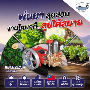 ปั๊มพ่นยาสามสูบ WHALE BEST LS-22C  ขนาดท่อ 3/4 (6หุน) ระบบธรรมดา (เฉพาะตัว)